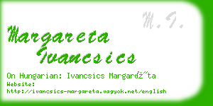 margareta ivancsics business card